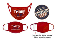 President Trump Red Keep America Great Face Mask (2 sided)