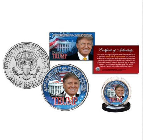 President Donald Trump Official JFK Half Dollar White House