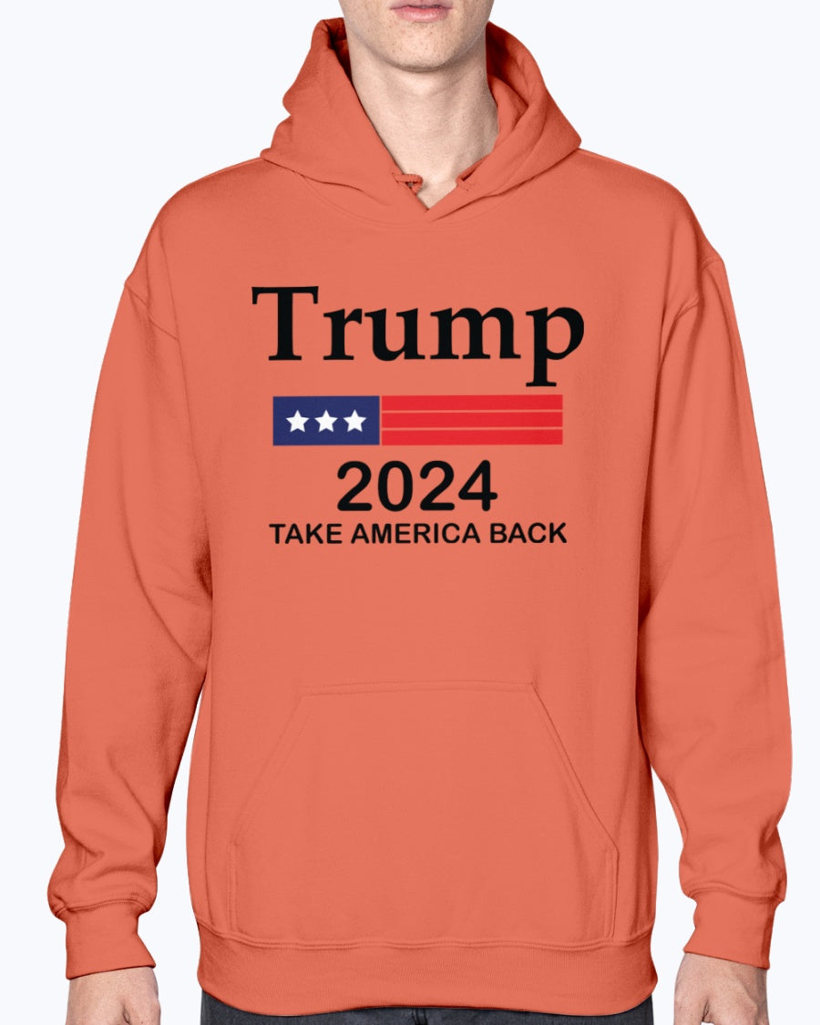 Trump 2024 Take America Back Embroidered Sweatshirt Stitched Hoodie S