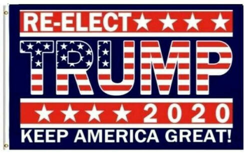 Re-Elect TRUMP 2020 Keep America Great Flag 3x5 with Grommets