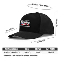 Black President Trump 2024 Baseball Cap
