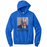 New: Donald Trump Mug Shot Fulton County Never Surrender Signature on Back Hoodie