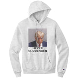 New: Donald Trump Mug Shot Fulton County Never Surrender Signature on Back Hoodie