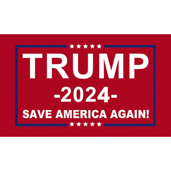 Red Trump Save America Flag 2024 3x5 Feet Made in USA