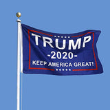 Bundle of 19 Trump 2020 Items: 2  Flags, 12 Buttons, 1 Hat and 4 Stickers Best Value Package