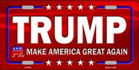 Donald Trump Red Make America Great Again Vanity License Plate