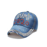 Trump 2020 MAGA Keep America Great Bling Rhinestone Hat
