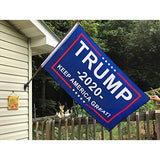 2 Flag Set - Donald Trump 2020 Flag and Thin Blue Line Flag  3x5 Ft