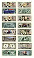 Highly Collectible Donald Trump 45th President Collectors 8 Bill Set: