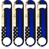 4 Pack of Thin Blue Line Flag  Bottle Openers