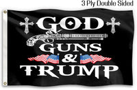 God Guns & Trump Flag Double Sided 3x5 Feet