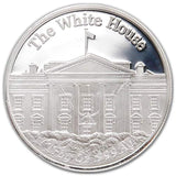 1 Troy Oz .999 Pure Silver Medal 45th President Donald Trump and The White House