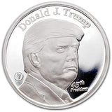 1 Troy Oz .999 Pure Silver Medal 45th President Donald Trump and The White House