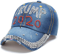 Trump 2020 MAGA Keep America Great Bling Rhinestone Hat