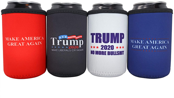 Trump 2020 Beer Can Insulator - Donald Trump MAGA Republican Beer Gift for Him Under 20 Dollars to Make America Great Again, Insulated Cooler Sleeve Gift for Republicans Trumpocrats Trumpublicans