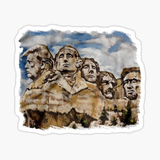Mount Rushmore Trump Face Decal - Sticker