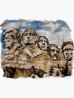 Mount Rushmore Trump Face Decal - Sticker