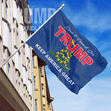 FSFLAG Trump 2024 Flag, Trump Flag 3x5 Feet Keep America Great, Trump 2024 Flag for Room Wall Boat, Double Stitched Polyester Trump Flags Don't Tread On with 2 Grommets