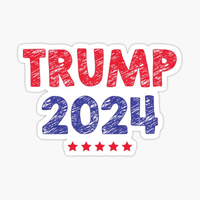 Trump 2024 Sticker Cute Kids 