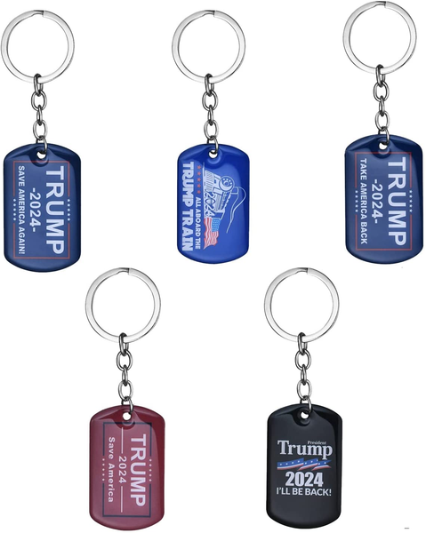 5 Pack Trump 2024 Keychains in Assorted Colors