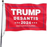 Trump Desantis 2024 Make America Florida Flag 3×5 Ft with 2 Grommets for Indoor and Outdoor Decor.