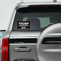 2 Pcs (Black) Trump Desantis 2024 Save America Again Reflective Bumper Stickers,Desantis for President in 2024 Sticker Decals for Trucks Window Laptop Toolbox Motorcycle Décor 6X4 Inch