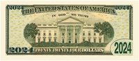 Donald Trump 2024 Novelty Dollar Bill - Pack of 25 