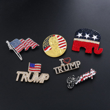 Set of 6 Republican Party Elephant Donald Trump  Brooch Lapel Pin 