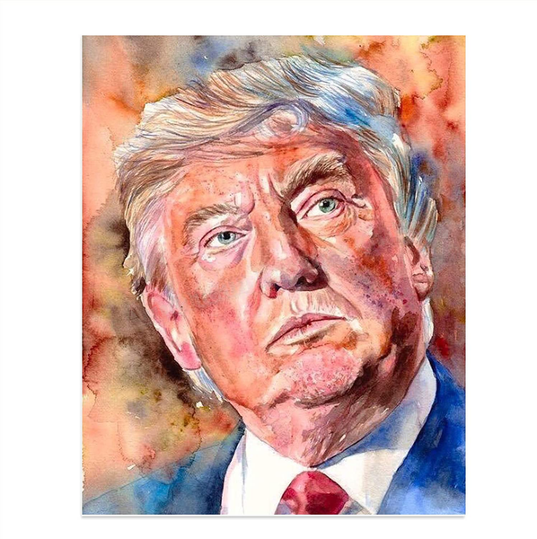 President Donald Trump Portrait-8 x 10" Presidential Wall Art Painting