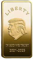 Donald Trump Set of Gold & Silver Plated Bouillon Bars