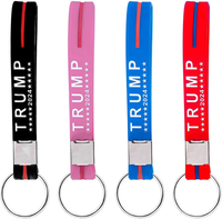 Trump 2024 Keychain Silicone Key Chain Lanyards 4 Pack