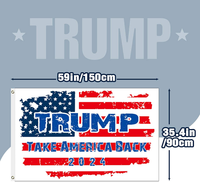 FSFLAG Trump 2024 Flag, Trump Flag 3x5 Feet Take America Back, Trump 2024 Flag for Room Wall Boat, Double Stitched Polyester Trump Flags Take America Back with 2 Grommets
