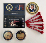 Collectors Edition Donald Trump POTUS Golf Ball Marker Set 