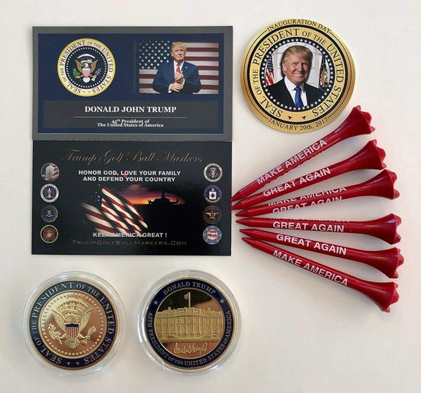 Collectors Edition Donald Trump POTUS Golf Ball Marker Set 