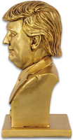 Gold President Donald Trump Bust - Crafted of Polyresin