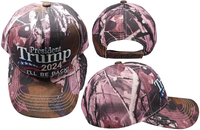 President Trump 2024 Pink  Camouflage Camo Embroidered Trucker Hat