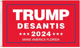 Trump Desantis 2024 Make America Florida Flag 3×5 Ft with 2 Grommets for Indoor and Outdoor Decor.