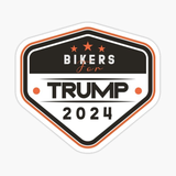 Bikers for Trump 2024 Sticker