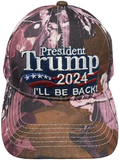 President Trump 2024 Pink  Camouflage Camo Embroidered Trucker Hat