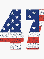 Trump 47 American Flag Sticker