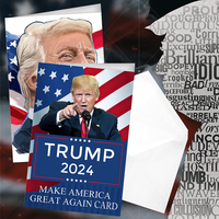 GTOTd Trump 2024 Cards Letter (2 pack,Includes Envelope 2pack) Funny Birthday Trump Crads gift Letter patriotic decor Party Supplies trump 2024 merch thank you cards