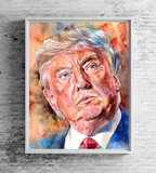 President Donald Trump Portrait-8 x 10" Presidential Wall Art Painting