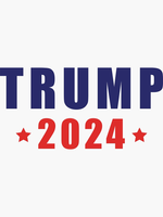 Donald Trump 2024 Red Stars Sticker