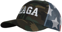 Tropic Hats Adult Embroidered Trump MAGA 6 Panel Trucker Cap W/Snapback