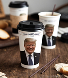 Trump Coffee Cups - 16 Ounce, Set Of 100, Sleeves