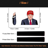 MIYSNEIRN Rear Window Wiper Decal Donald Trump Accessories 3D Rear Wiper Swing Waving Window Emblem Sign Vinyl Funny Vehicle Decorations USA Make America Great Again