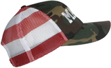 Tropic Hats Adult Embroidered Trump MAGA 6 Panel Trucker Cap W/Snapback