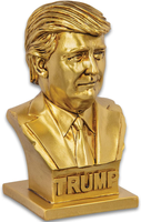 Gold President Donald Trump Bust - Crafted of Polyresin
