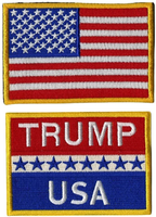 Trump 2024 MAGA Patriotic Patches  Iron On/Sew On 6pc. 