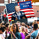 FSFLAG Trump 2024 Flag, Trump Flag 3x5 Feet I'll Be Back, Trump 2024 Flag for Room Wall Boat, Double Stitched Polyester Trump Flags I will Be Back with 2 Grommets